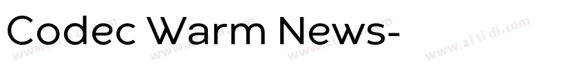 Codec Warm News字体转换